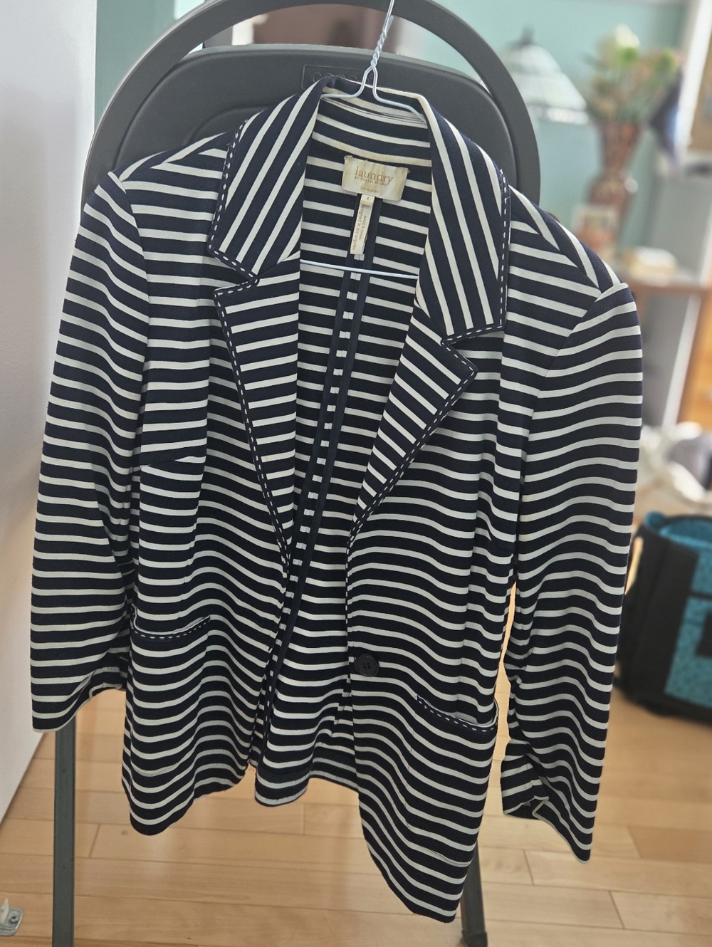 Laundry By Shelli Segal - Navy & White Striped Blazer
